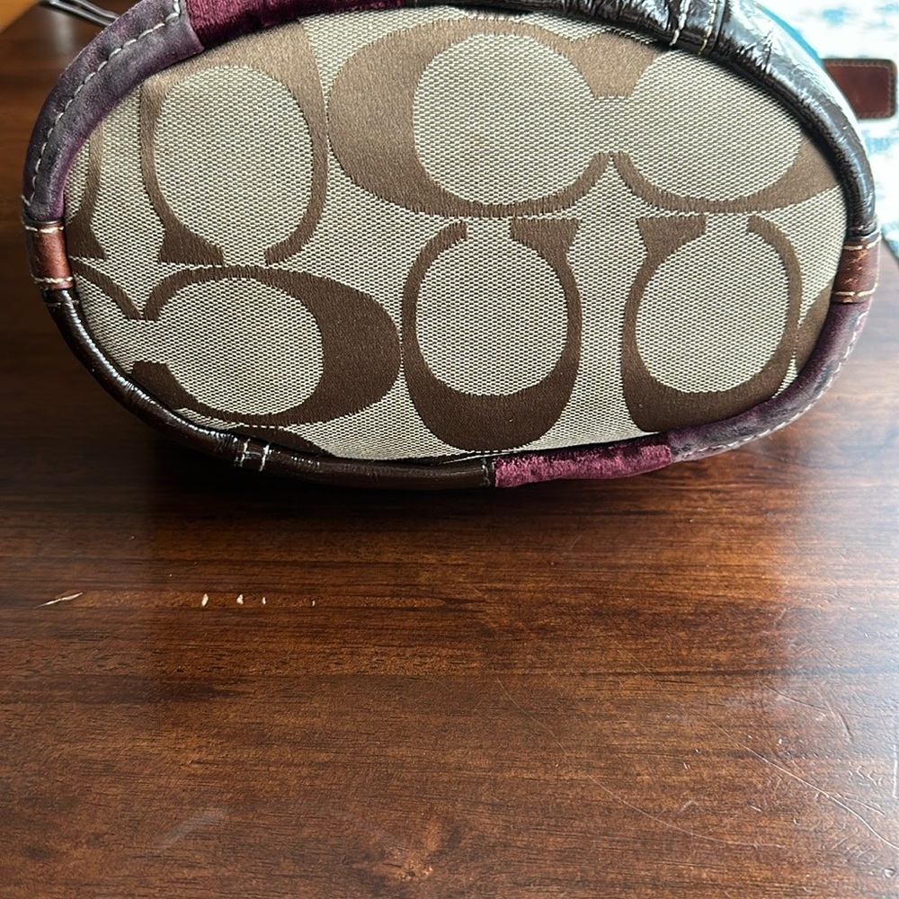 Coach Bleecker Holiday Patchwork Multicolor Duffle
Bucket Shoulder Bag 11356 - Picture 4 of 6